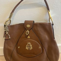 Juicy Couture Vintage Genuine Leather Brown Shoulder Bag 