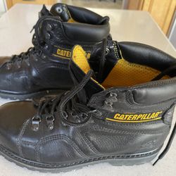 Caterpillar Black Steel Toe Work Boots Men’s Size 7.5