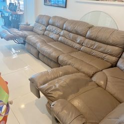Sectional Sofa With Loungers And  Fold Out Bed