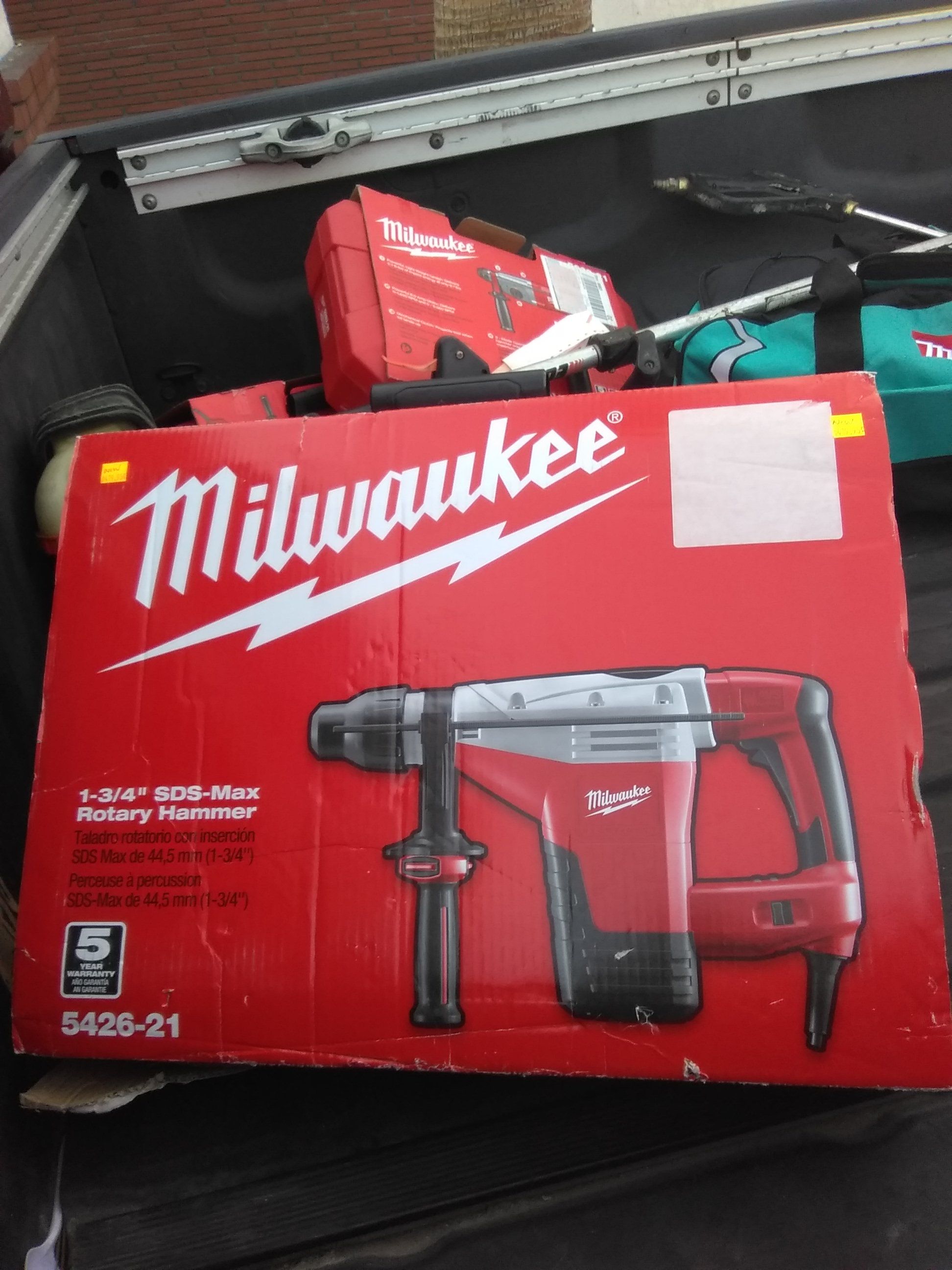 MILWAUKEE 5426-21 SDS MAX ROTARY HAMMER KIT 1 3/4" AVS 14AMPS!!!🚨🚨🚨🚨
