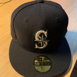 Seattle Mariners New Era Fitted Hat - Navy  Size 7 1/4