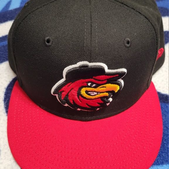 New Era Rochester Red Wings MiLB 100% Wool Fitted Hat Size 6 7/8 Made in USA