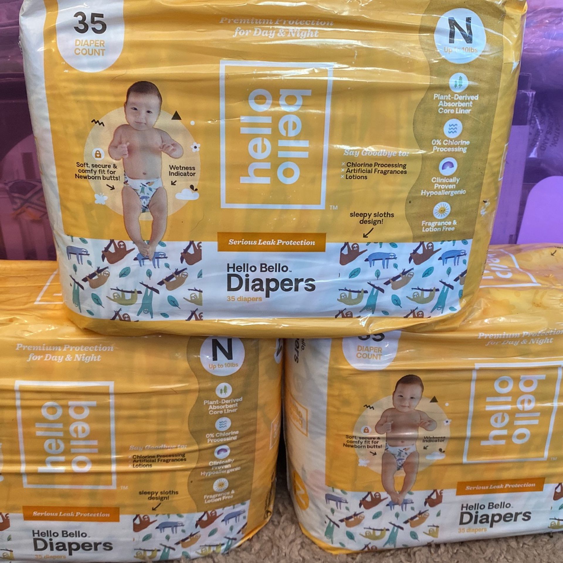 Hello Bello Newborn Diapers X 3