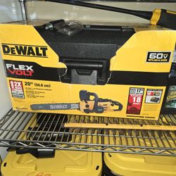 Like new dewalt chainsaw 60v flexvolt large 20 inch - tool and case only And More Items Posted Here