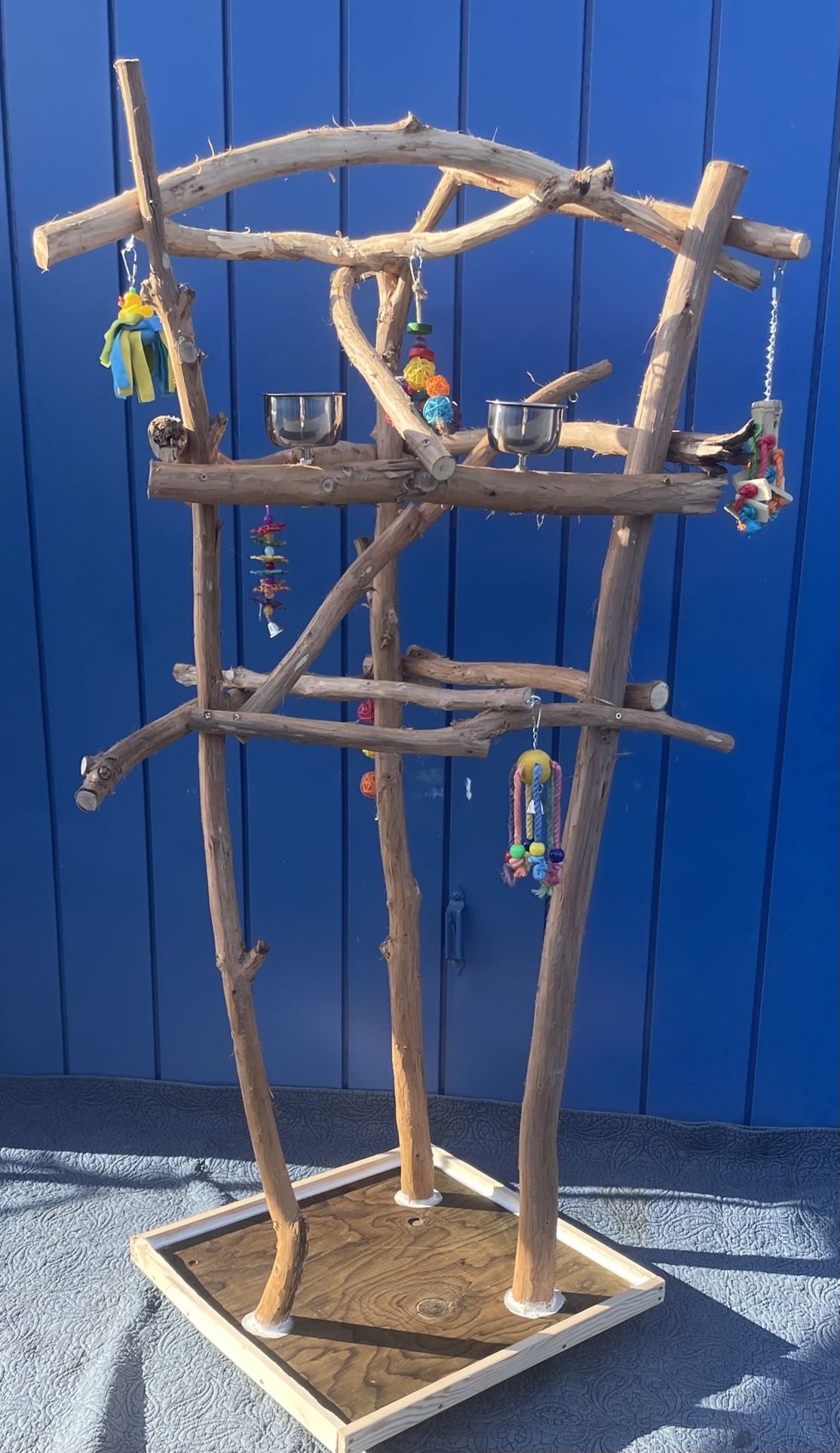 Big Thick N Curvy - Monster Macaw Perch Tree- Lots Of Fun n Wing Flappin For Mr Feathers !
