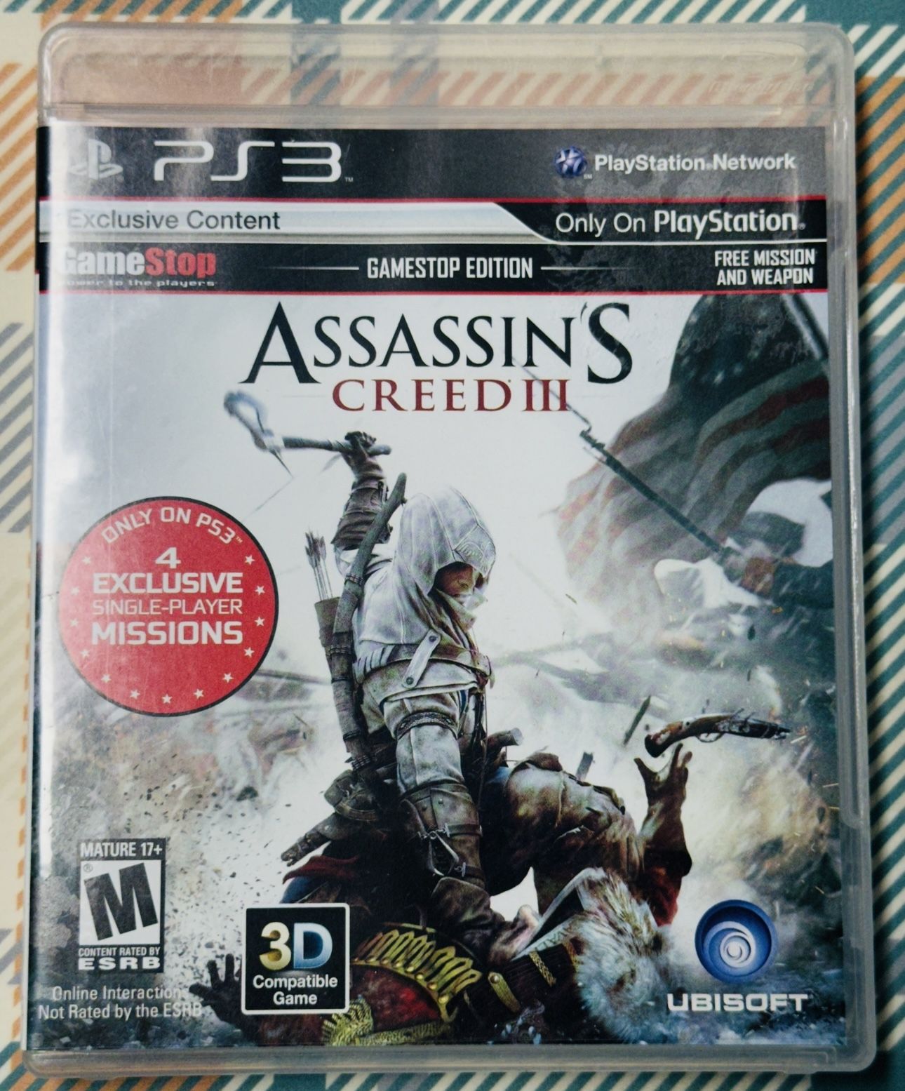 Gamestop Edition Assassin's Creed III Playstation 3 PS3 2012 Ubisoft AC3 Tested