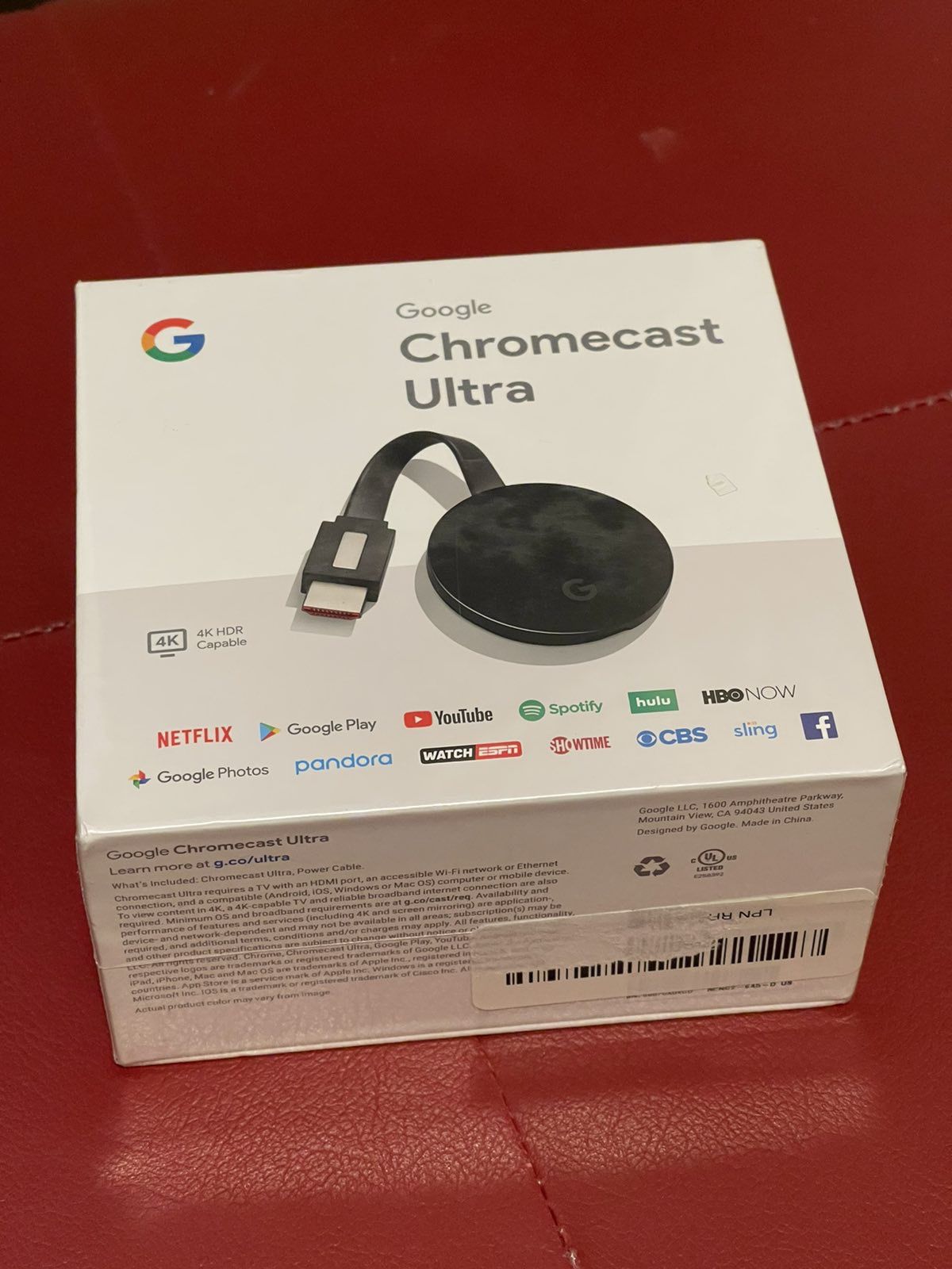 Google Chromecast Ultra 4K 