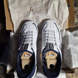 SKECHERS Afterburn M Fit Grill Captain 9 Slip-In White Navy