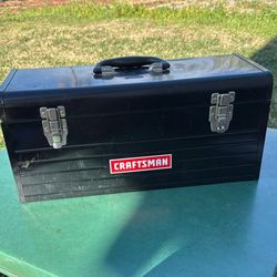 Vintage  Craftsman steel toolbox. 