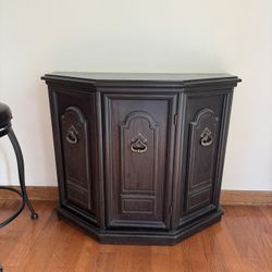 Black Table With Drawers