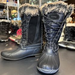 WOMENS SPORTO GENUINE DUCK FUR WATERPROOF WINTER BOOTS SHOES Sz 11