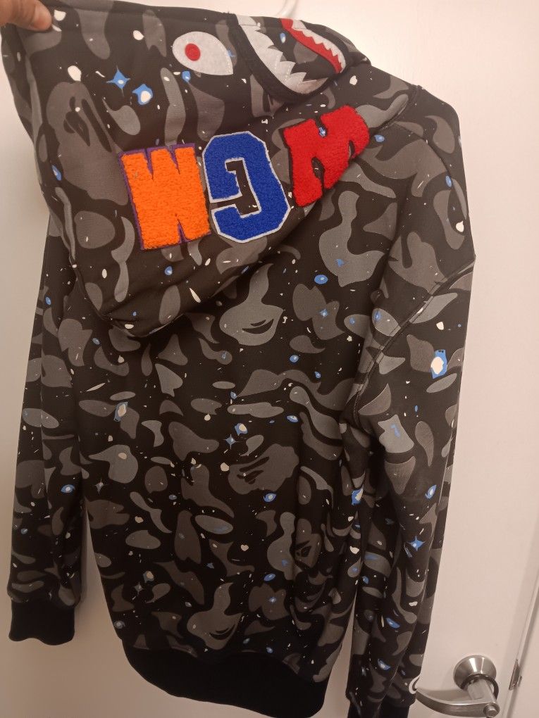 BAPE space Camo Shark WGM Full Zip Hoodie 