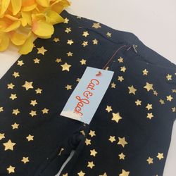 Toddler Girls Star with Shine Leggings - Cat &Jack Black 3T