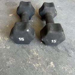 Set Of 15lbs Dumbbells