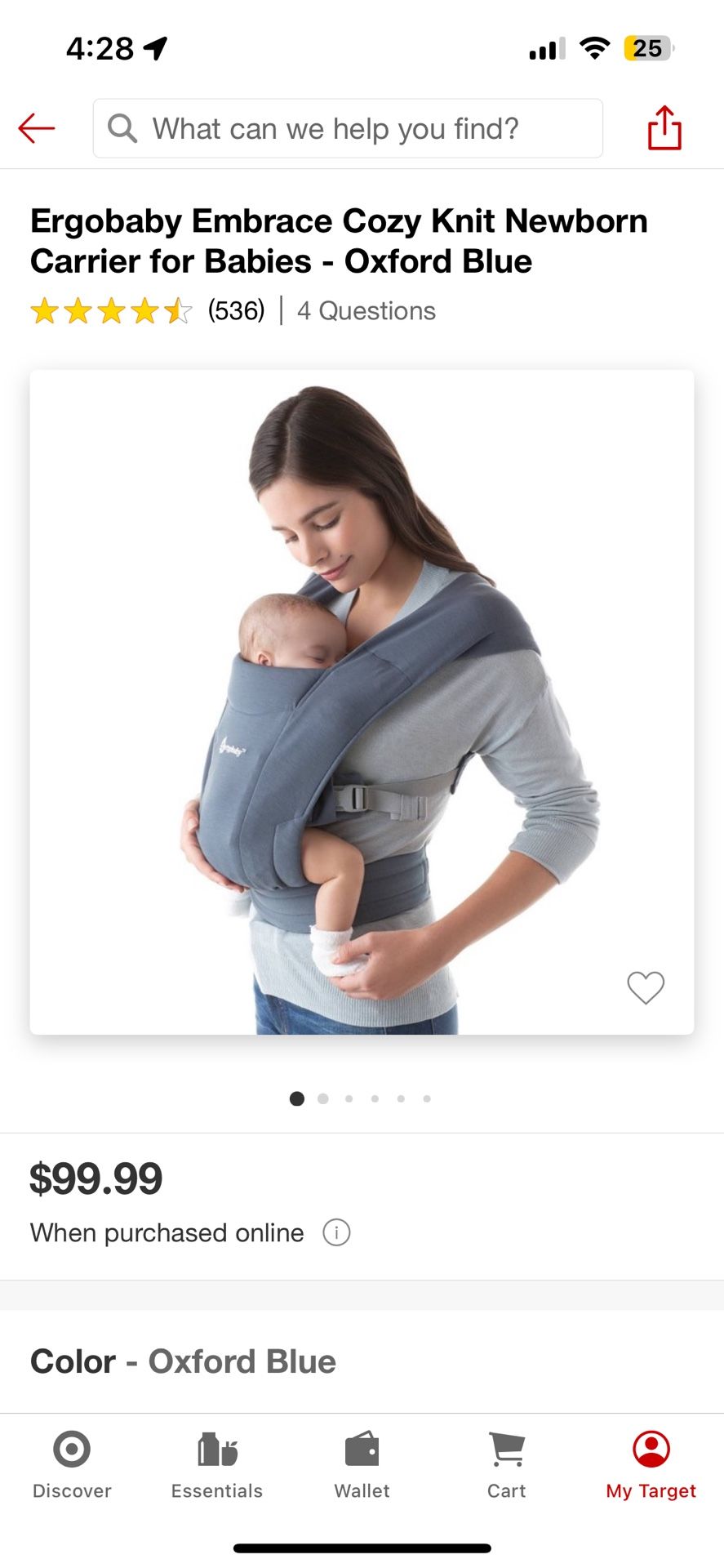 Ergobaby embrace Baby Carrier  