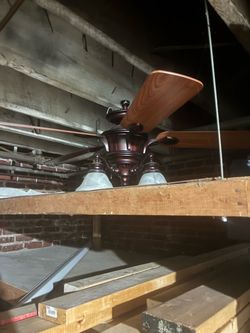 Wooden antique fan