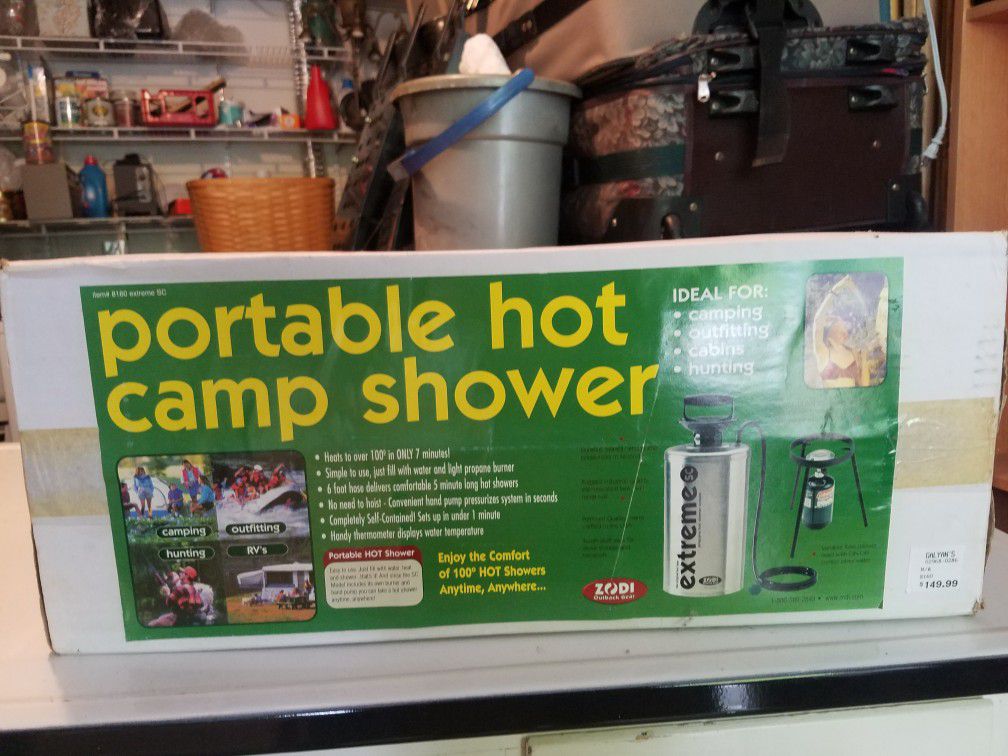 Portable hot water shower system
