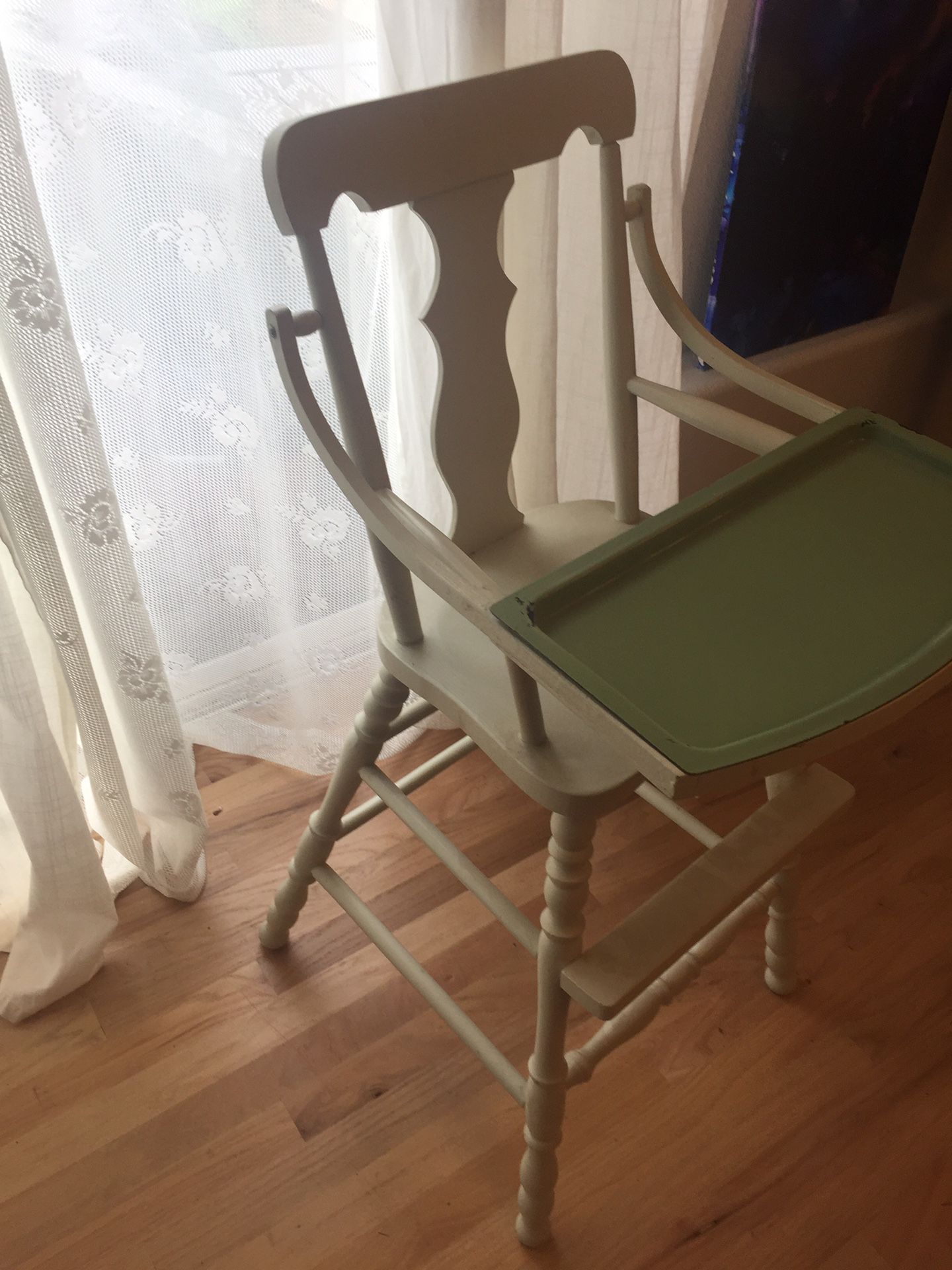 Antique baby high chair