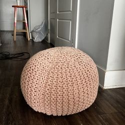 pink boho ottoman