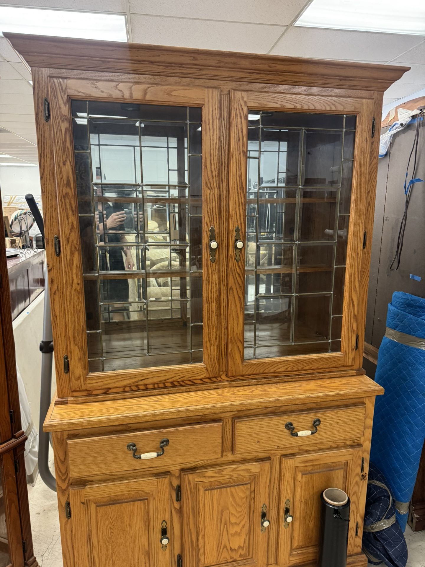 Wood China Cabinet - 48” x 18” x 79”