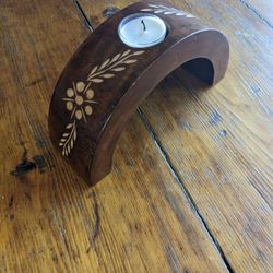 MCM Wooden Votive Holder