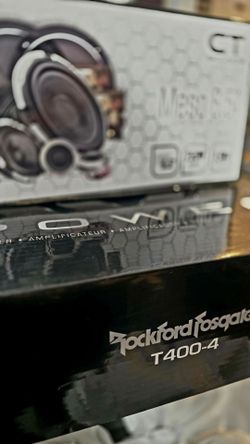 Rockford Fosgate T400-4 Power Amp + CT Sounds Meso 6.5" 3-Way Component Speakers (Brand New)