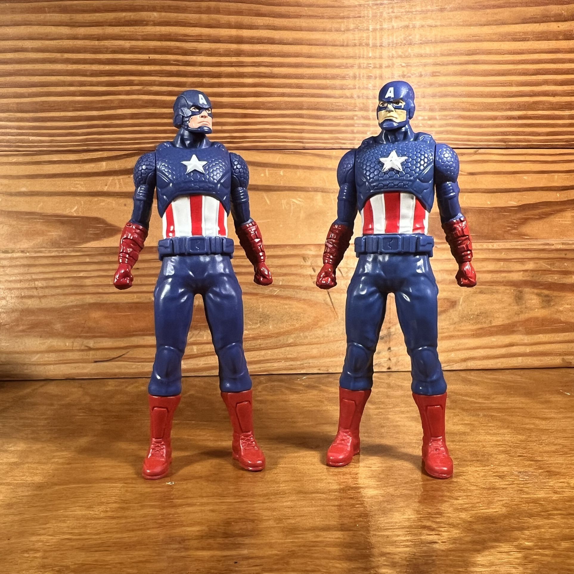 Hasbro Marvel Universe All Star Captain America 6" Action Figure 2015 Lot of 2