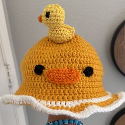 Handmade Crochet Duck Hat