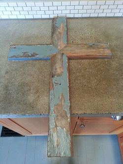 Rustic reclaimed wood cross - easter - vintage
