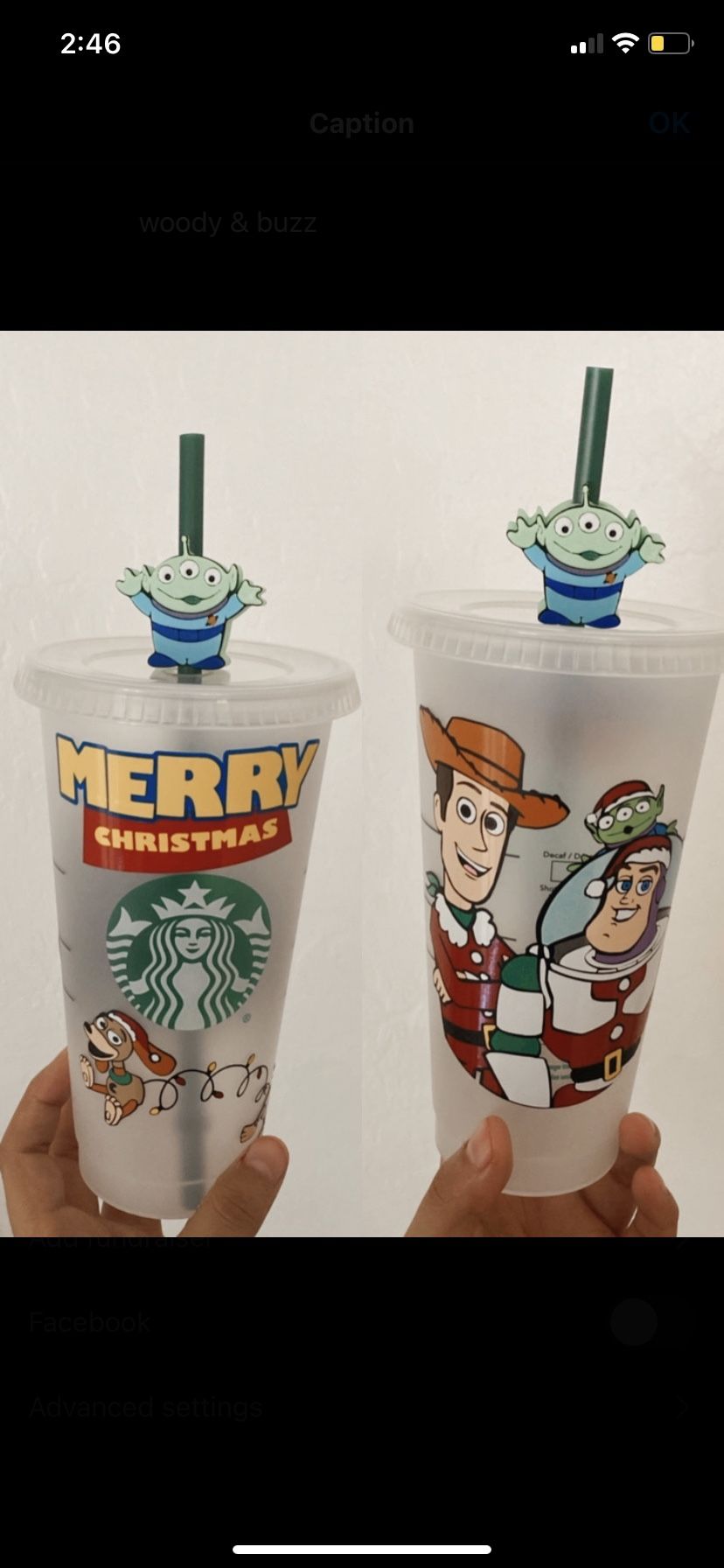 Toy Story Christmas Starbucks Cup