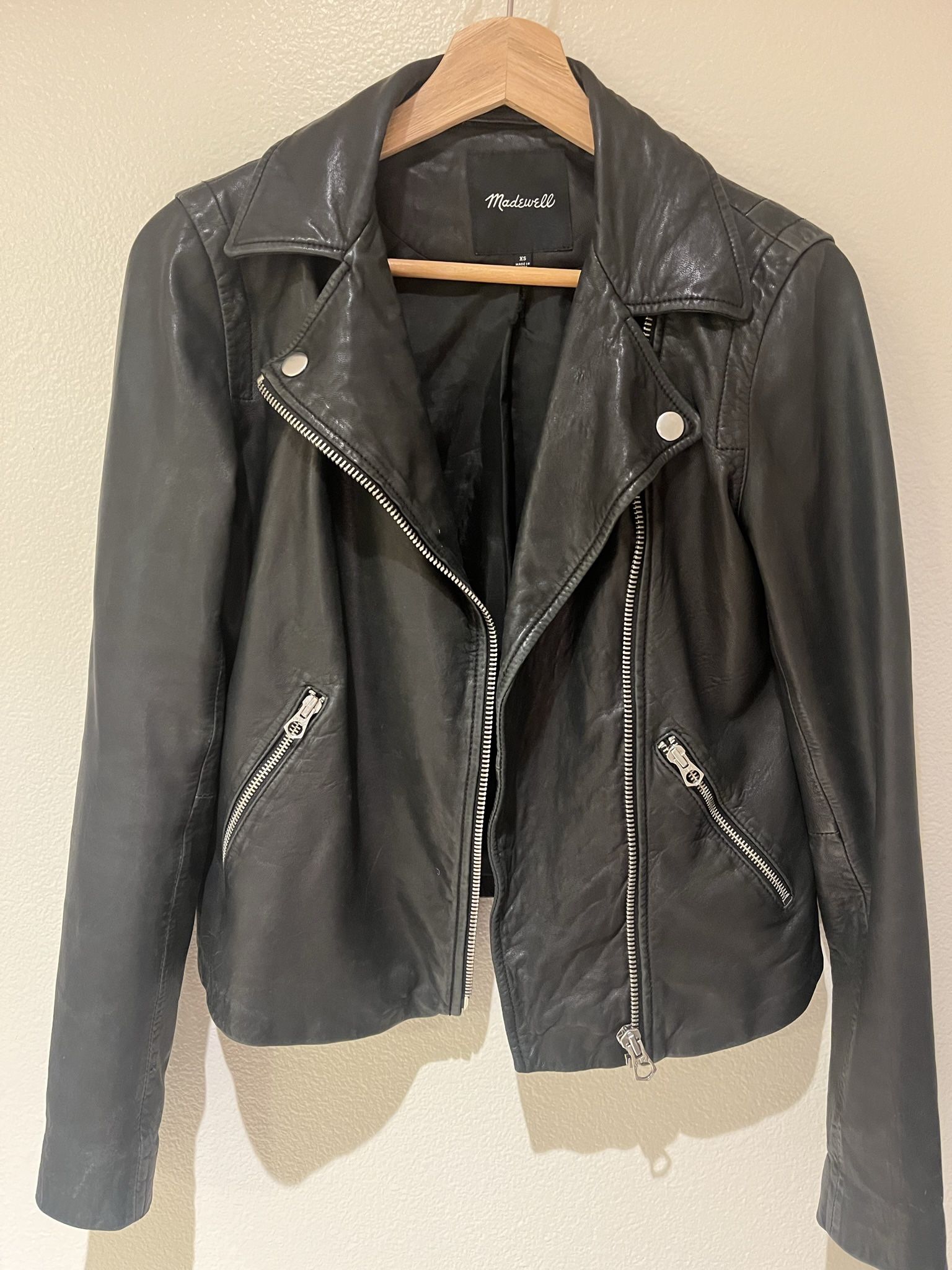 Medium Madewell Washed Leather Jacket