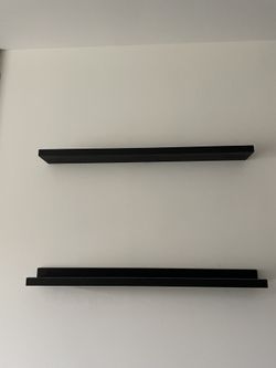 36” Black Floating Shelves (4)
