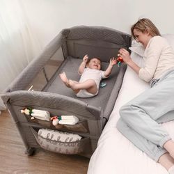 Baby Toddler Bassinet Bedside Sleeping With Mattress