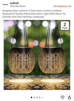 Hanging Solar Lanterns 2 Pack