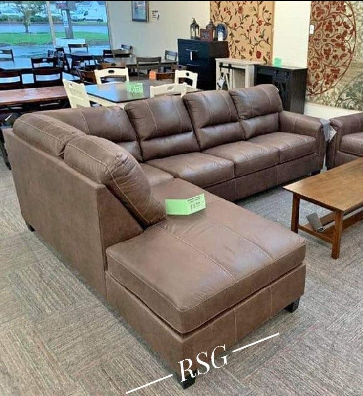 Sectional Sofa Couch with Chaise Sleeper Options 💛$39 Down Payment with Financing ⭐ 90 Days same as cash