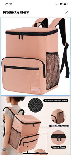 Cooler Backpack Insulated Leak Proof Beach Backpack Cooler Bag, Cooling Beer Lunch Backpack Cooler for Men Women Picnic Hiking Camping Travel with 4 P