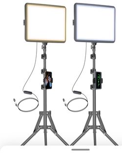 2-Pack LED Video Light Kit, NiceVeedi Studio Light, 2(contact info removed)K Dimmable