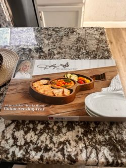 Dolly parton wooden guitar serving tray