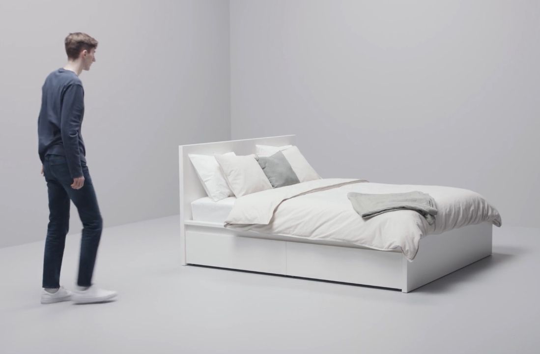 High Bed Frame , Twin , White , IKEA