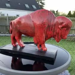The Fire Red Buffalo Statue