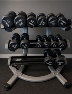 ** Ivanko Dumbbell Weight Set with Commercial Rack **