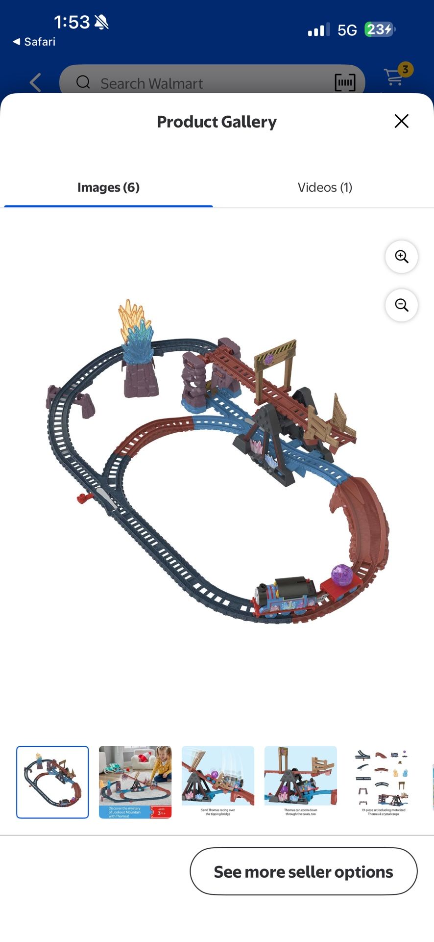 Thomas & Friends Crystal Caves Adventure Set with Motorized Thomas Train & 8 Ft
