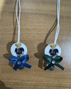 Polo Bear Baby Shower Pacifiers 