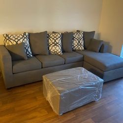 Grey Sectional With Ottoman Brand NEW ¡¡IN STOCK!! 