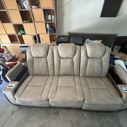 Ashley Next-Gen DuraPella Power Reclining Sofa with Adjustable Headrest