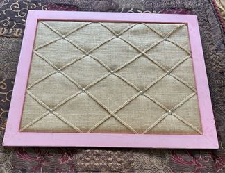 Pink frame pin board