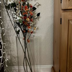 Extra Large Tall Clear Glass Vase 20”H x 7 W