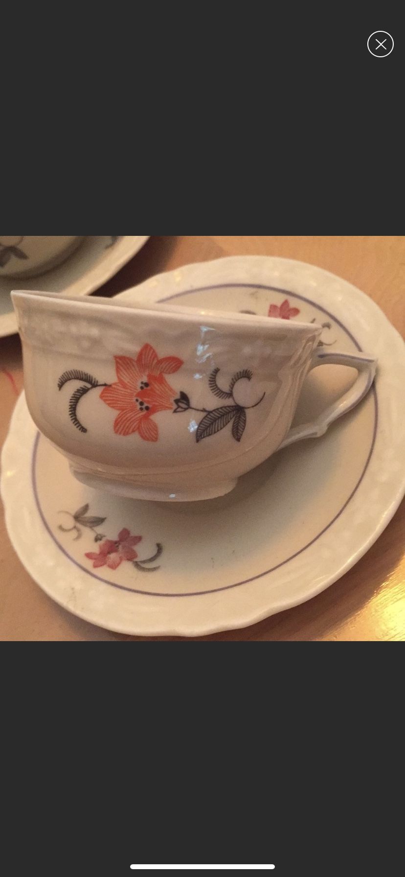 Set Of 5 VINTAGE EXPRESSO CERAMIC CUPS & PLATES