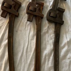 Set Of 3 Large Monkey Wrenches 