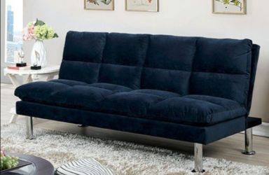 Brand New Navy Blue Futon Sofa Sleeper